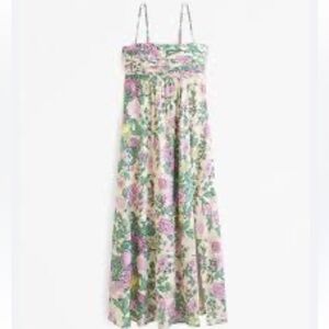 Abercrombie & Fitch Floral Maxi Dress - Green and Pink